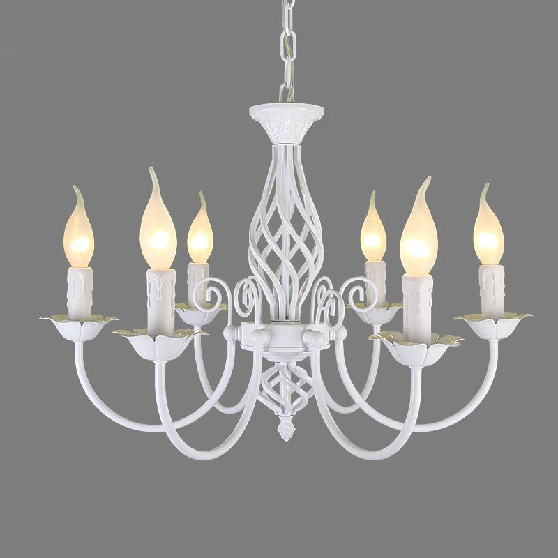 Silva Pendant Light Candle Retro, Metal/Glass, Black/White, Restaurant - Lumpaz