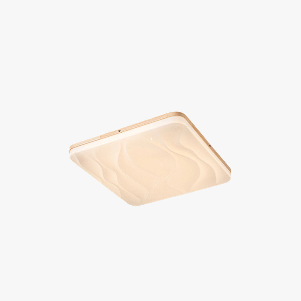 Ozawa LED Geometric Flush Mount Ceiling Light, White - Lumpaz