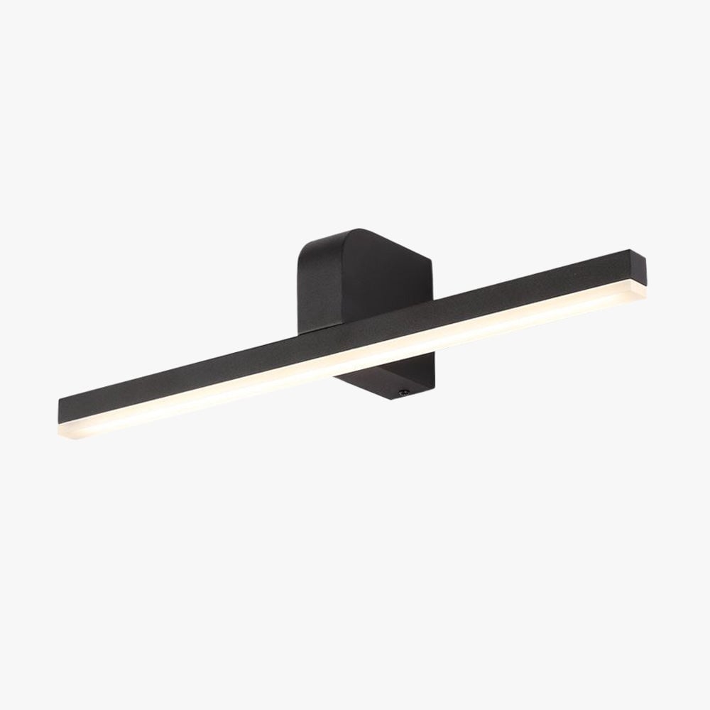 Edge Modern Linear Acrylic Mirror Front Wall Lamp, Black/White - Lumpaz