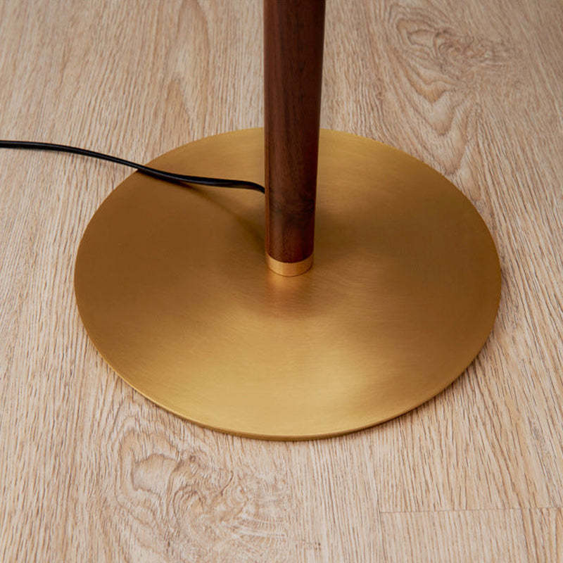 Ozawa Simple Walnut/Metal/Fabric, Table/Floor Lamp, Living Room - Lumpaz