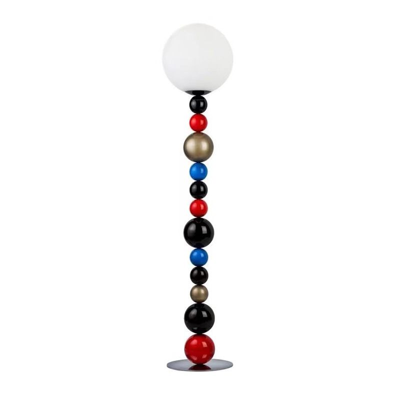 Morandi  Modern Ball Metal Colorful  Floor Lamp, Red/Green - Lumpaz