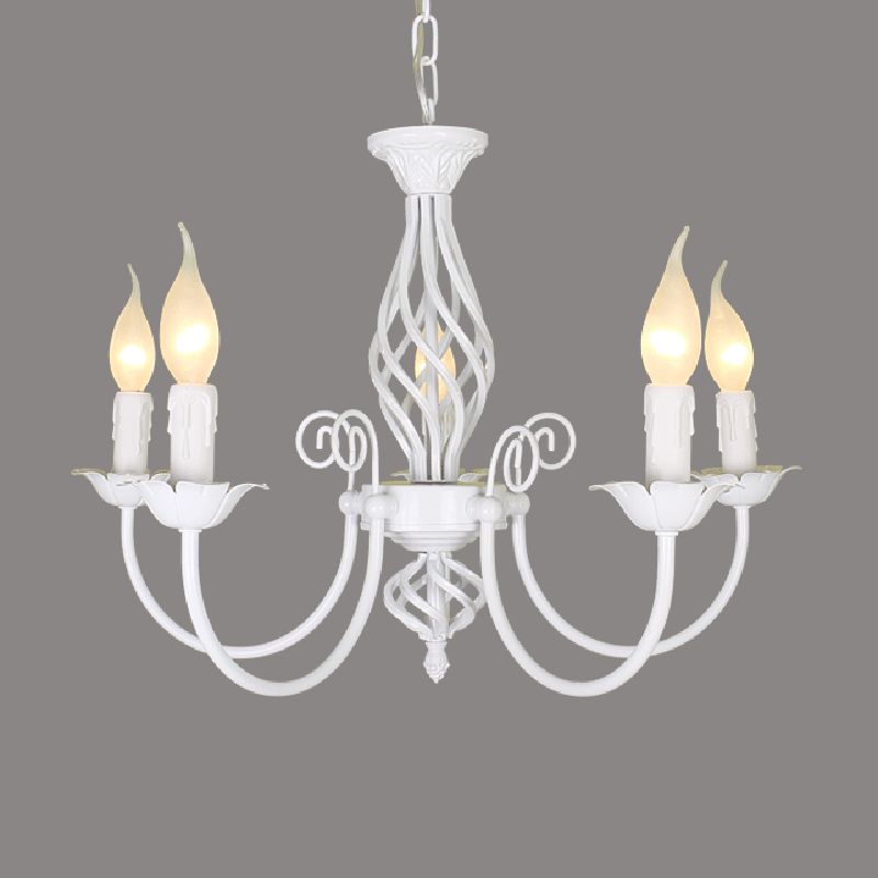 Silva Pendant Light Candle Retro, Metal/Glass, Black/White, Restaurant - Lumpaz