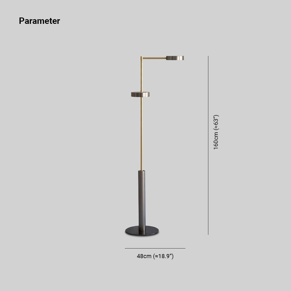 Salgado Modern Minimalist Metal Projector Floor Lamp, Mate Black - Lumpaz
