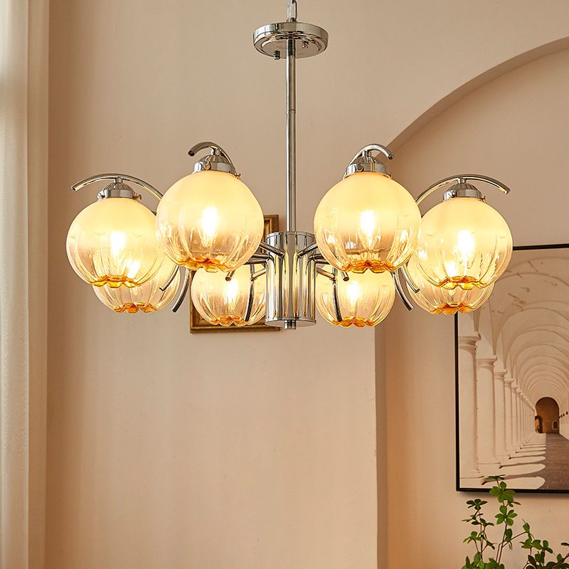 Hailie Pendant Light Gradient Flower Modern, Glass, White, Bedroom - Lumpaz