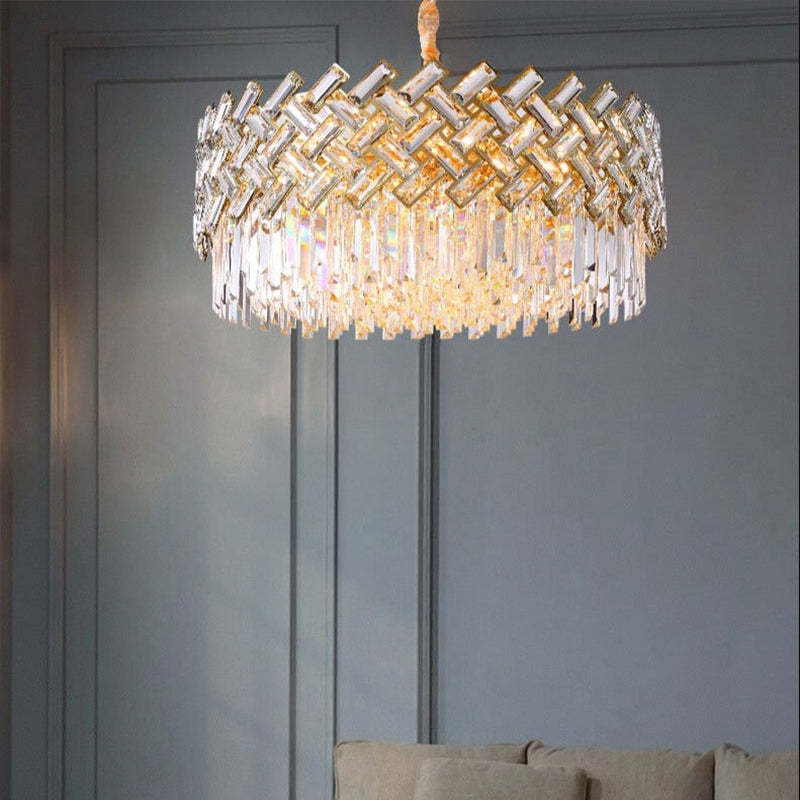 Marilyn Luxury Gold Chandelier, Crystal & Metal - Lumpaz