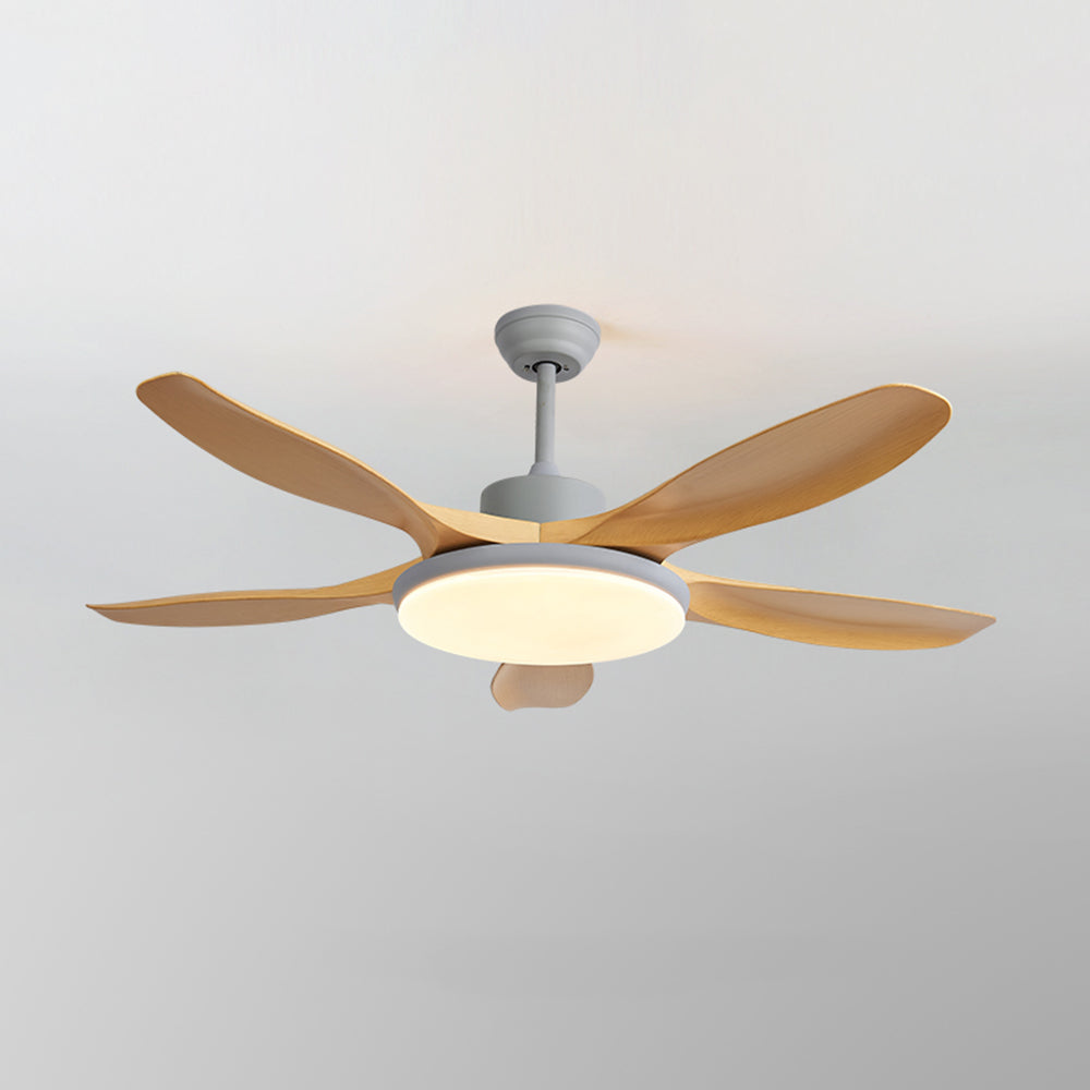 Ozawa 5-Blade Wood DC Ceiling Fan with Light, Summer, 47.2''/51.2''/59.1'' - Lumpaz