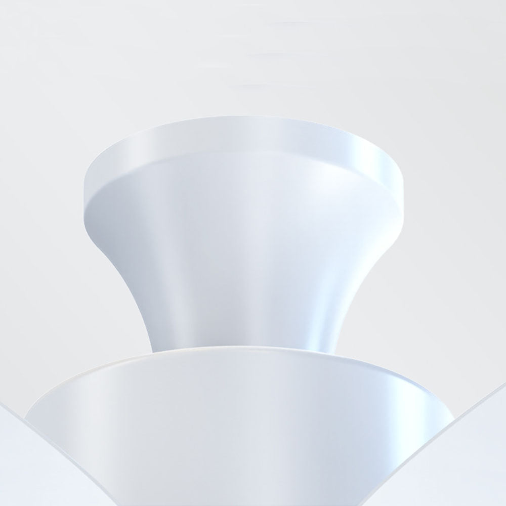 Haydn 5-Blade Modern Basic DC Ceiling Fan with Light, White/Black, 52'' - Lumpaz