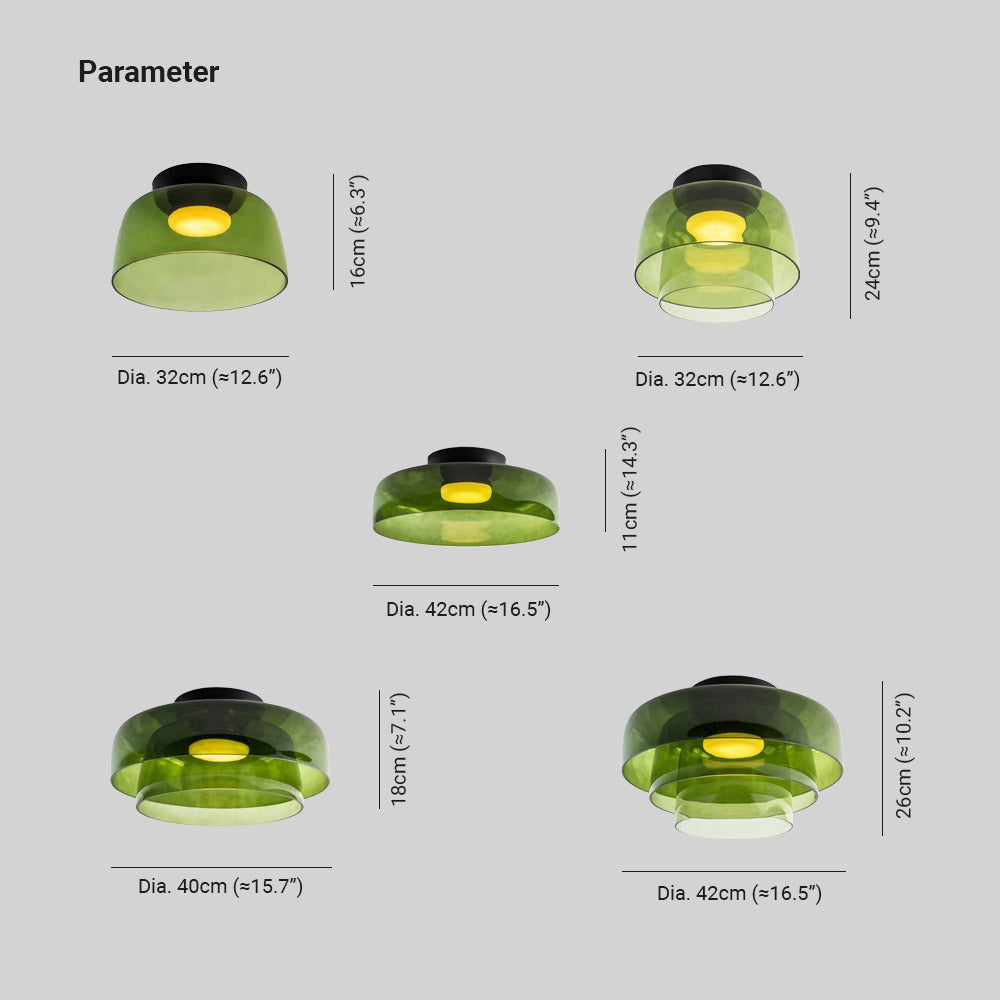 Morandi Modern Simple Creative Glass Flush Mount Ceiling Light - Lumpaz