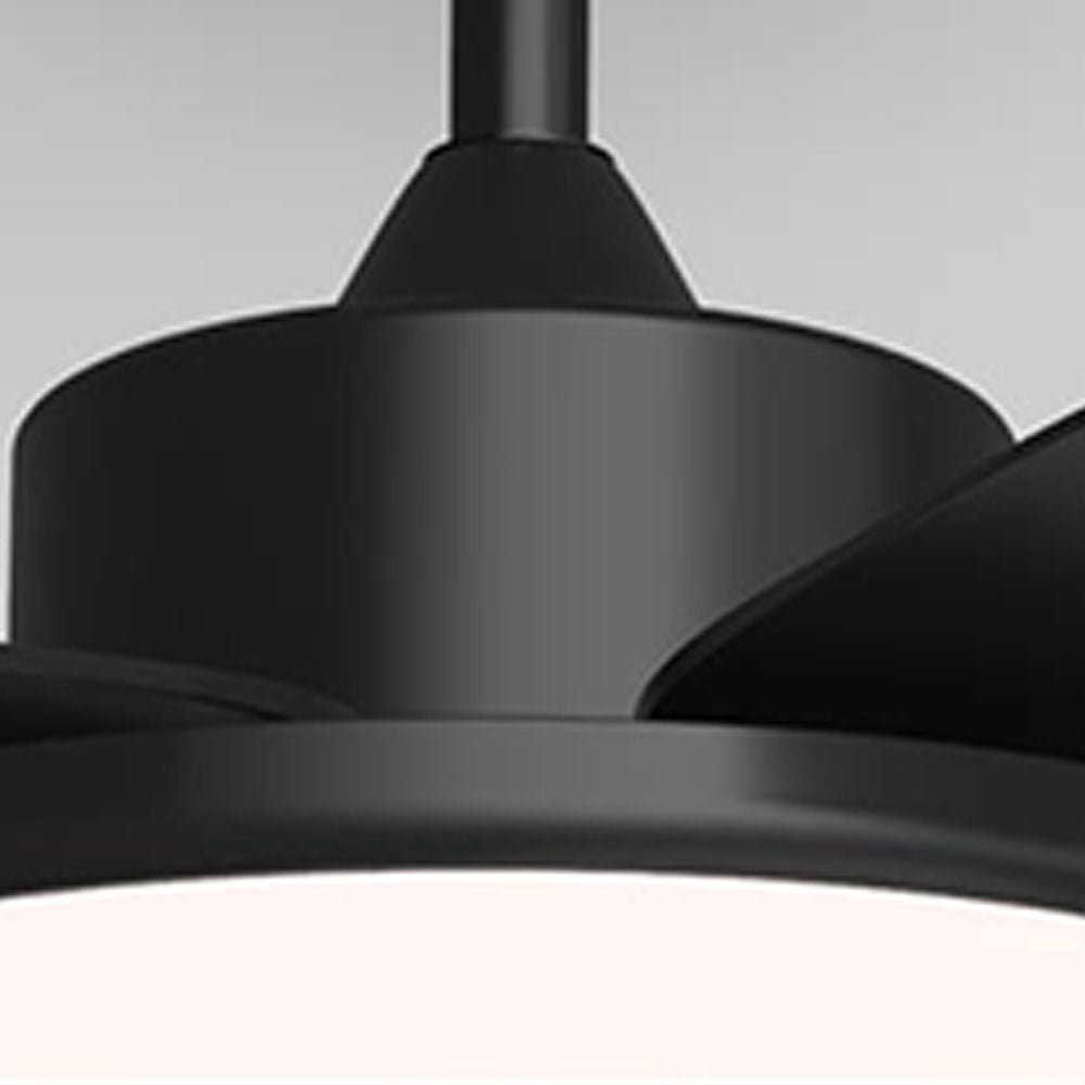 Haydn 5-Blade Modern Basic DC Ceiling Fan with Light, Black & White, 52'' - Lumpaz