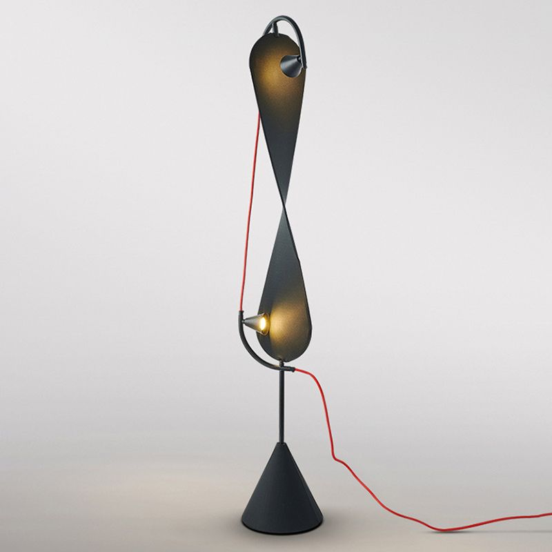 Salgado Modern Minimalist Geometric Metal Floor Lamp, Black - Lumpaz