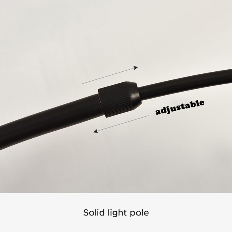 Avi Modrn Fishing Rod Metal Floor Lamp, Black - Lumpaz