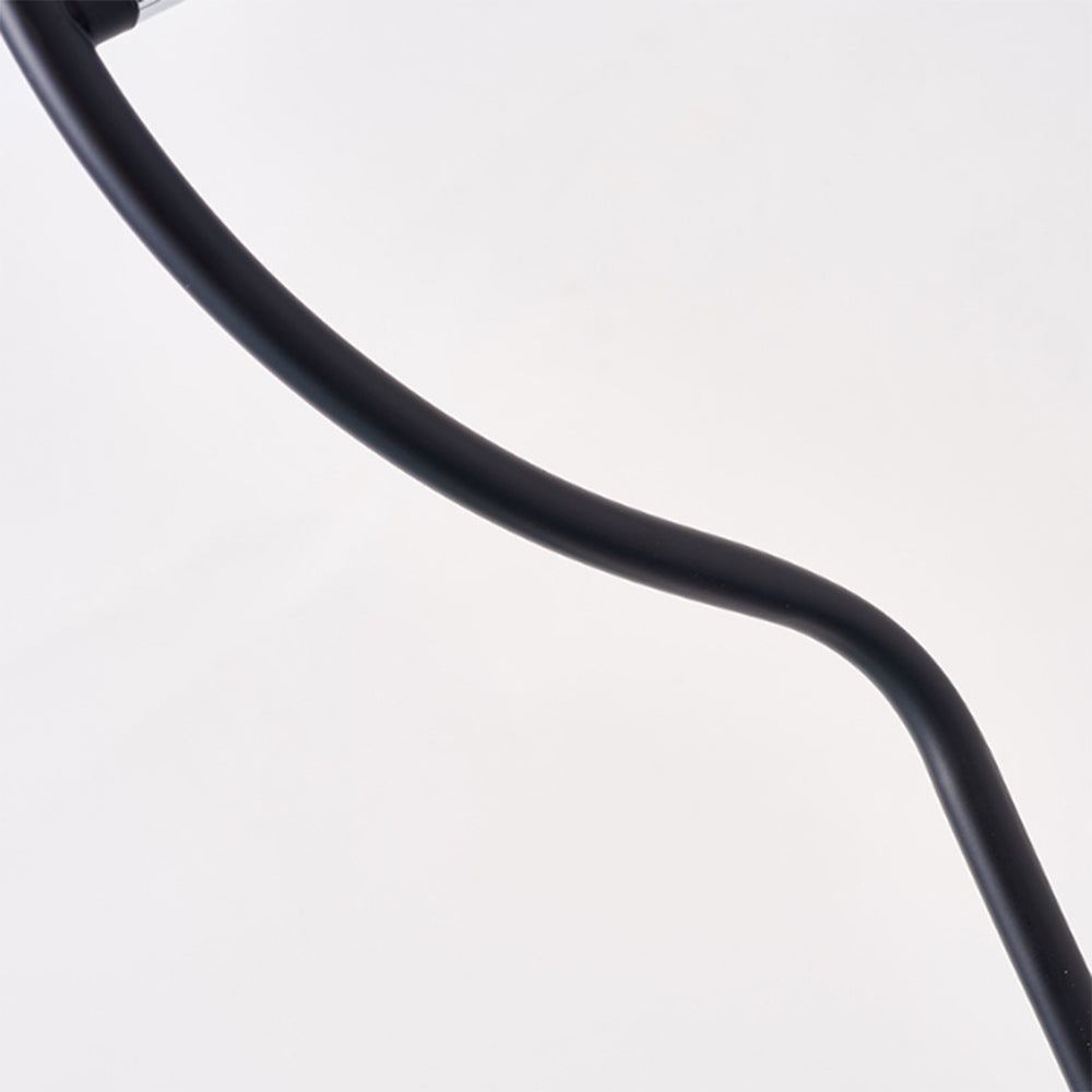Modern Nordic Curved Acrylic/Metal Floor lamp, Black - Lumpaz