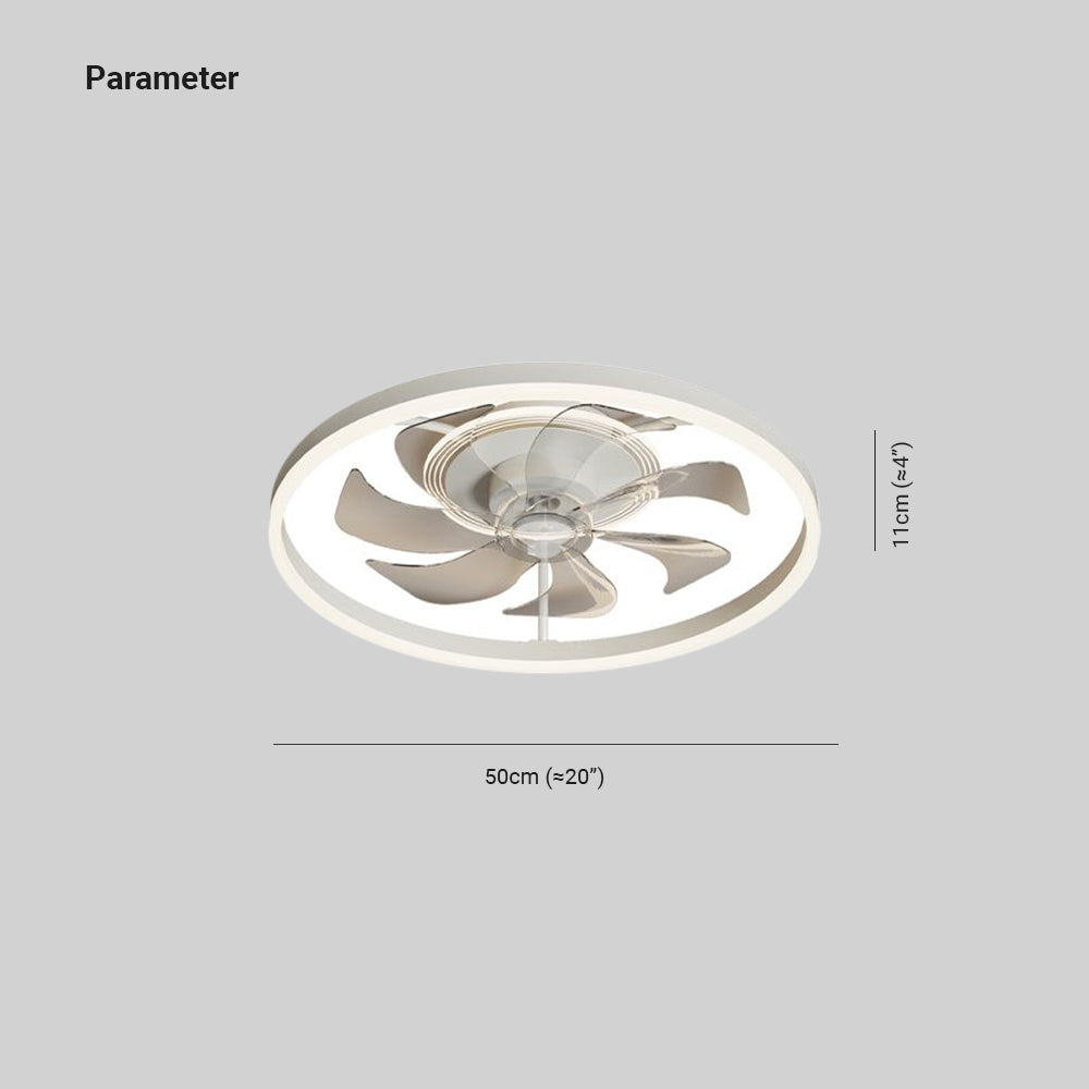 Kirsten 7/3-Blade Ceiling Fan With Light, 8 Style, L 20"/24'' - Lumpaz