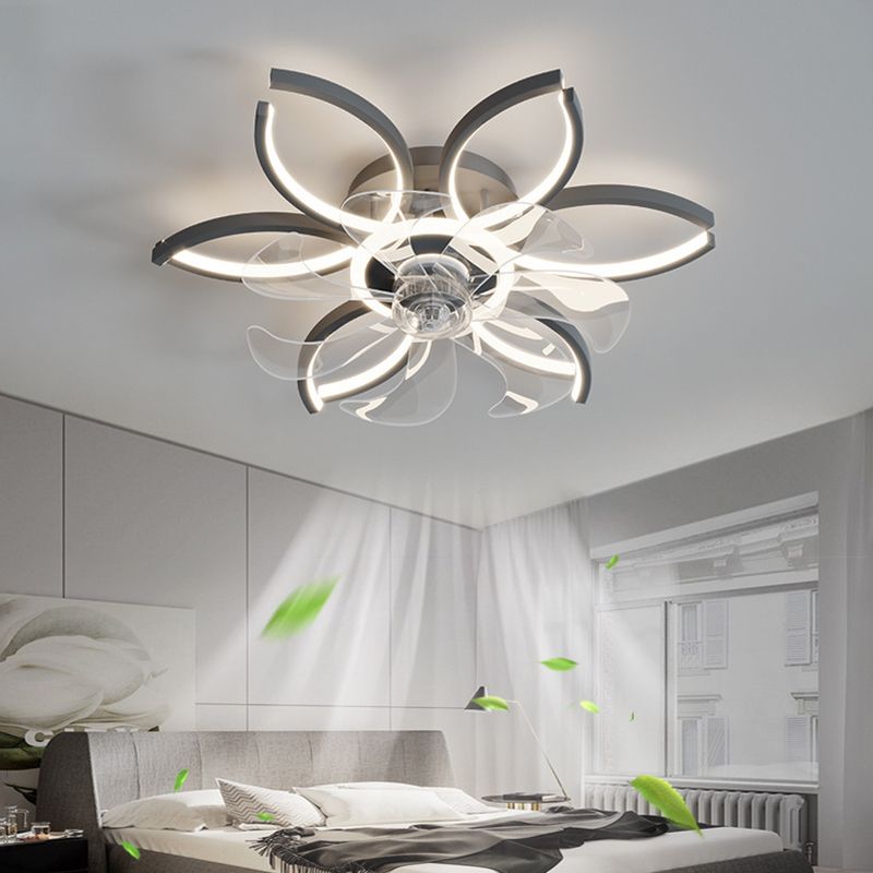 Lacey Ceiling Fan with Light, 4 Style, L 21" Living Room - Lumpaz