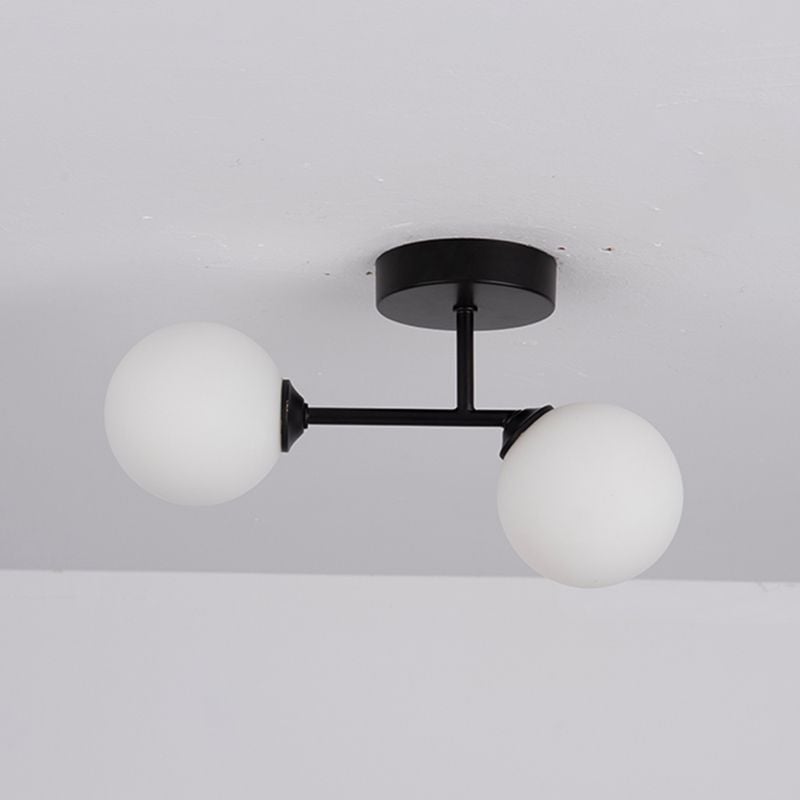Valentina Semi-Flush Mount Ceiling Light, 2 Color, 12" - Lumpaz