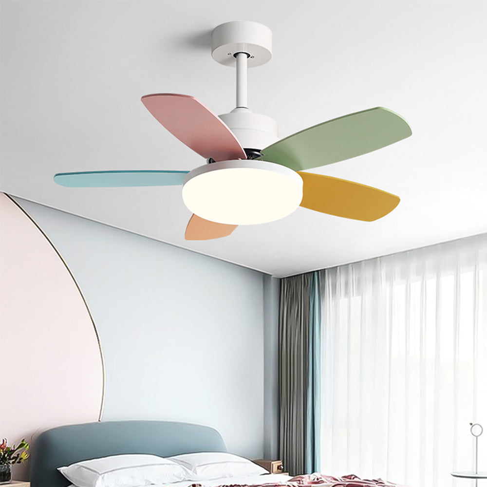 Morandi Colorful DC Ceiling Fan with Light, Summer, 42'' - Lumpaz