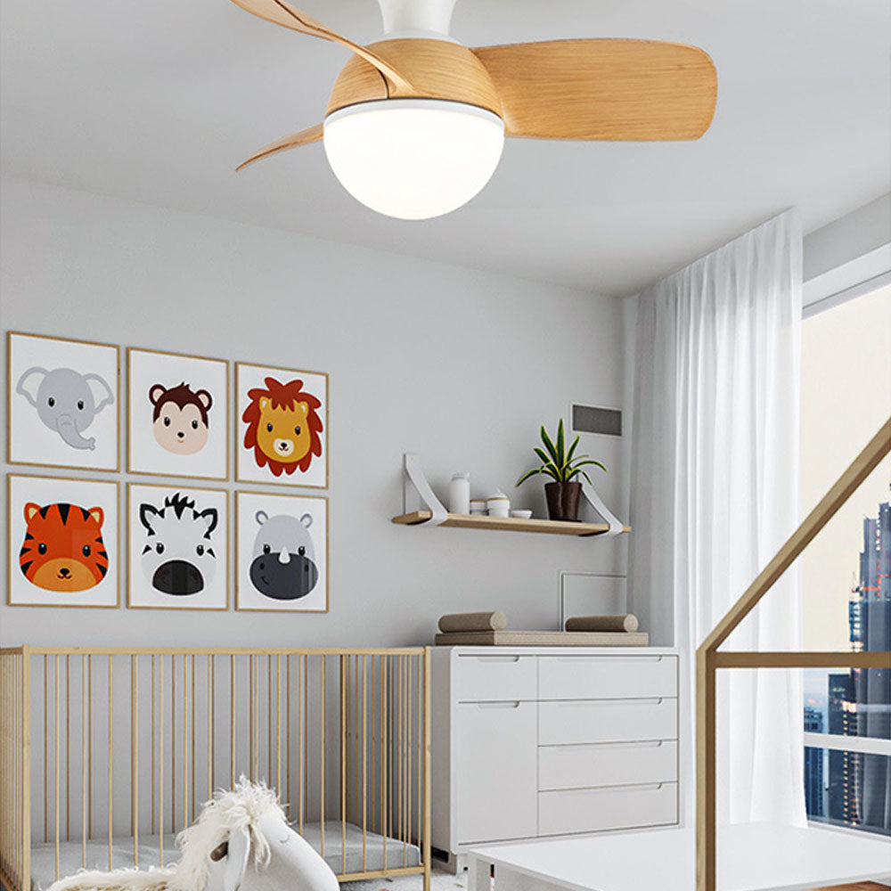 Morandi 3-Blade Basic Ceiling Fan with Light, 3 Color, 30'' - Lumpaz