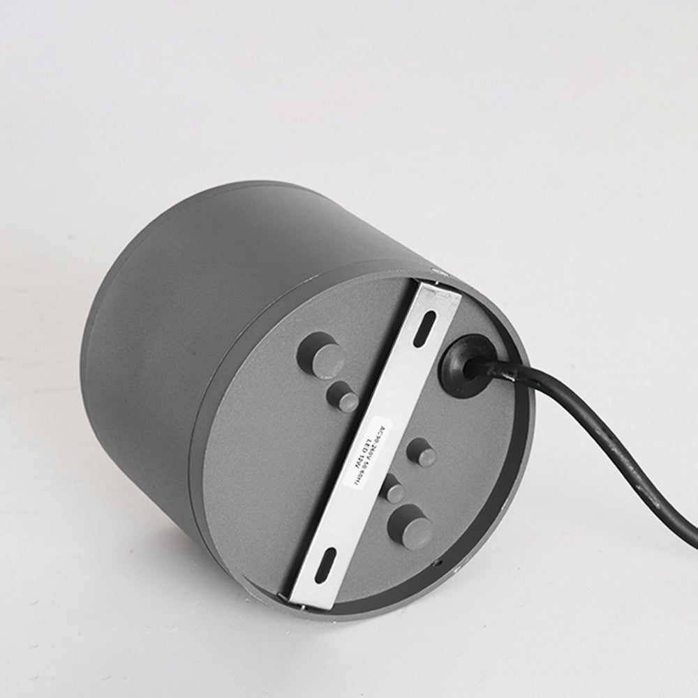 Orr Modern Black Cylindrical Flush Mount Ceiling Light, Metal/Glass - Lumpaz