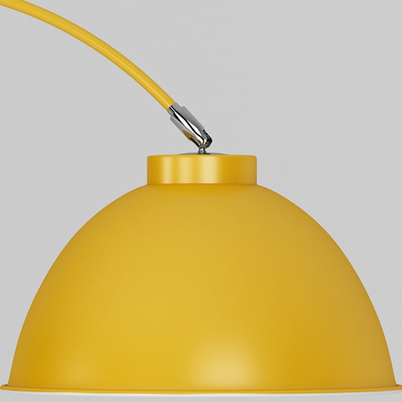 Morandi Modern Arc Metal Floor Lamp, Black/Red/Yellow - Lumpaz