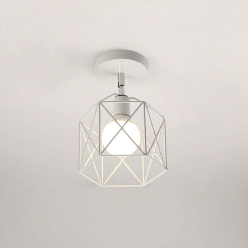 Herbert Modern Nordic Metal LED Flush Mount Ceiling Light, Black/White - Lumpaz