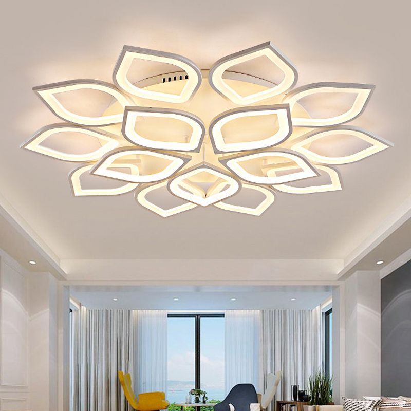 Hana Modern Designer Flower Flush Mount Ceiling Light - Lumpaz