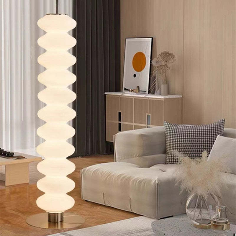 Salgado Modern Candy Metal /Glass Floor Lamp White Living Room - Lumpaz