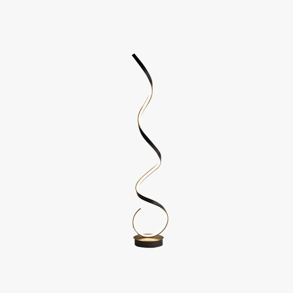 Modern Steamline Minimalist linear Floor Lamp, White/Black - Lumpaz