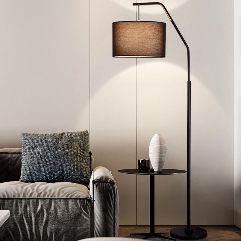 Eryn Cylinder Shape Floor Lamp, Over Arching Floor Lamp, Unique - Lumpaz