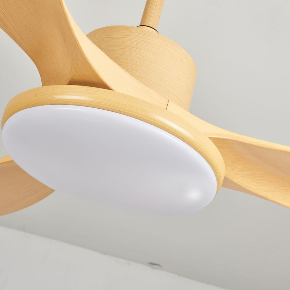 Haydn 3-Blade DC Ceiling Fan with Light, Black & White, 39.4''/47.2''/55.1'' - Lumpaz