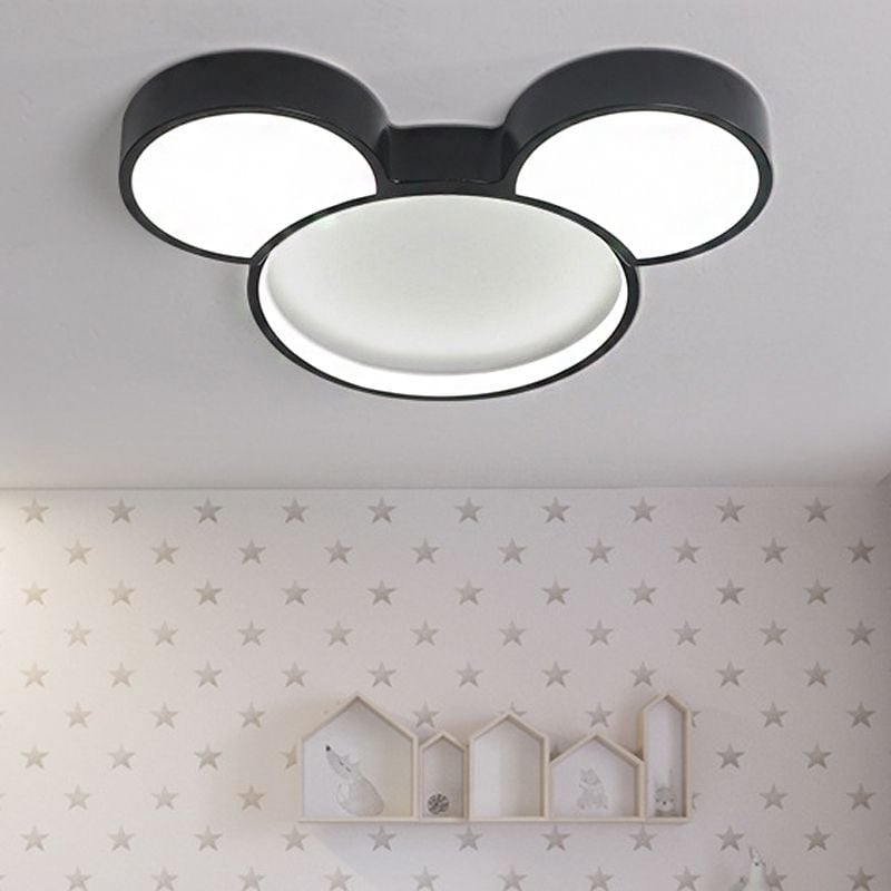 Freja Cartoon Mouse Flush Mount Ceiling Light, 2 Style - Lumpaz