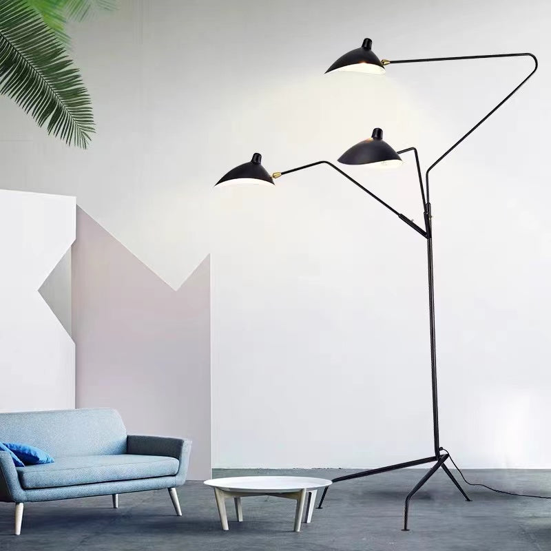 Schmitt Industrial Floor Lamp, 1/3 Heads - Lumpaz
