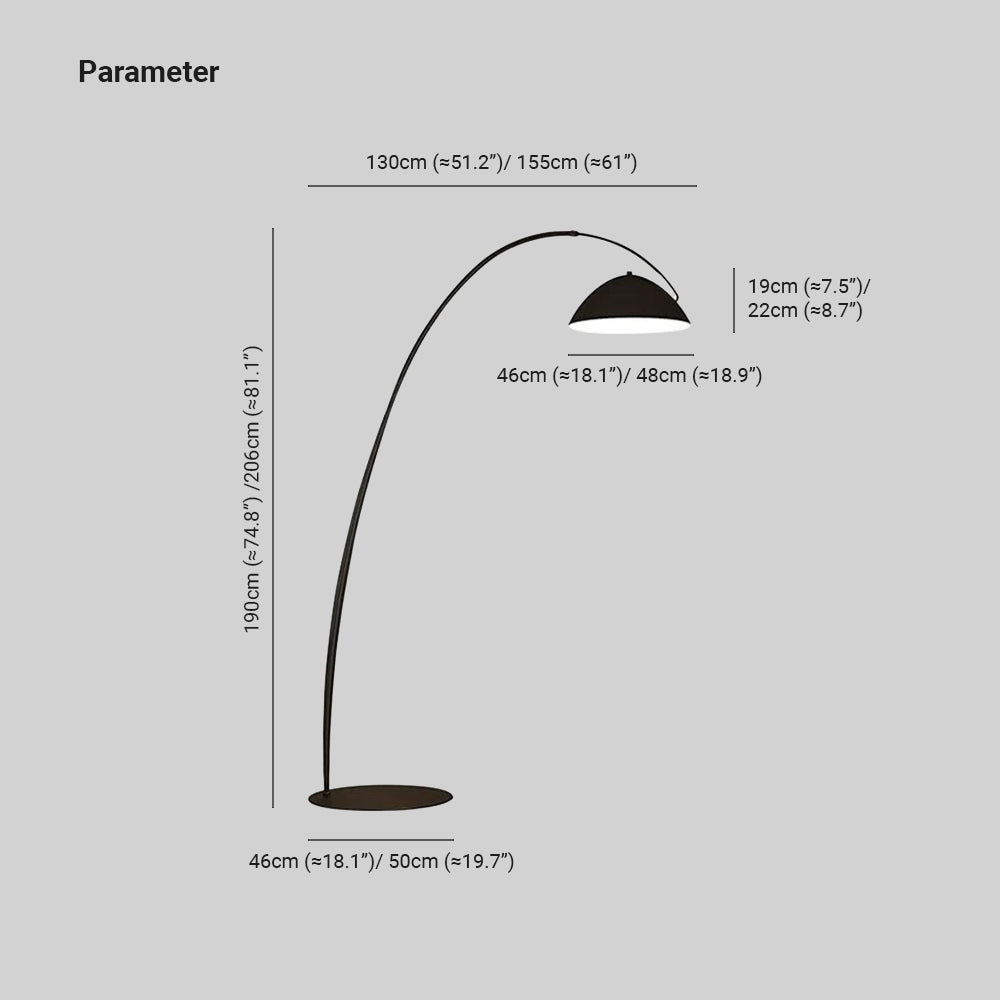 Avi Modrn Fishing Rod Metal Floor Lamp, Black - Lumpaz