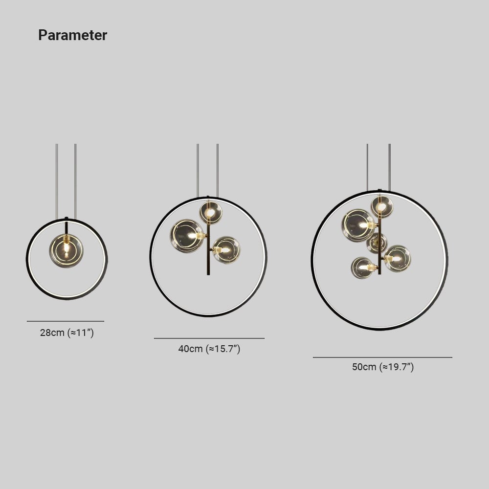 Nordic Glass Bubbles LED Modern Pendant Light For Dining Room - Lumpaz