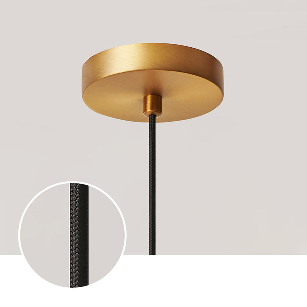 Eryn Modern Retro Metal/Fabric Chandelier, White/Green - Lumpaz