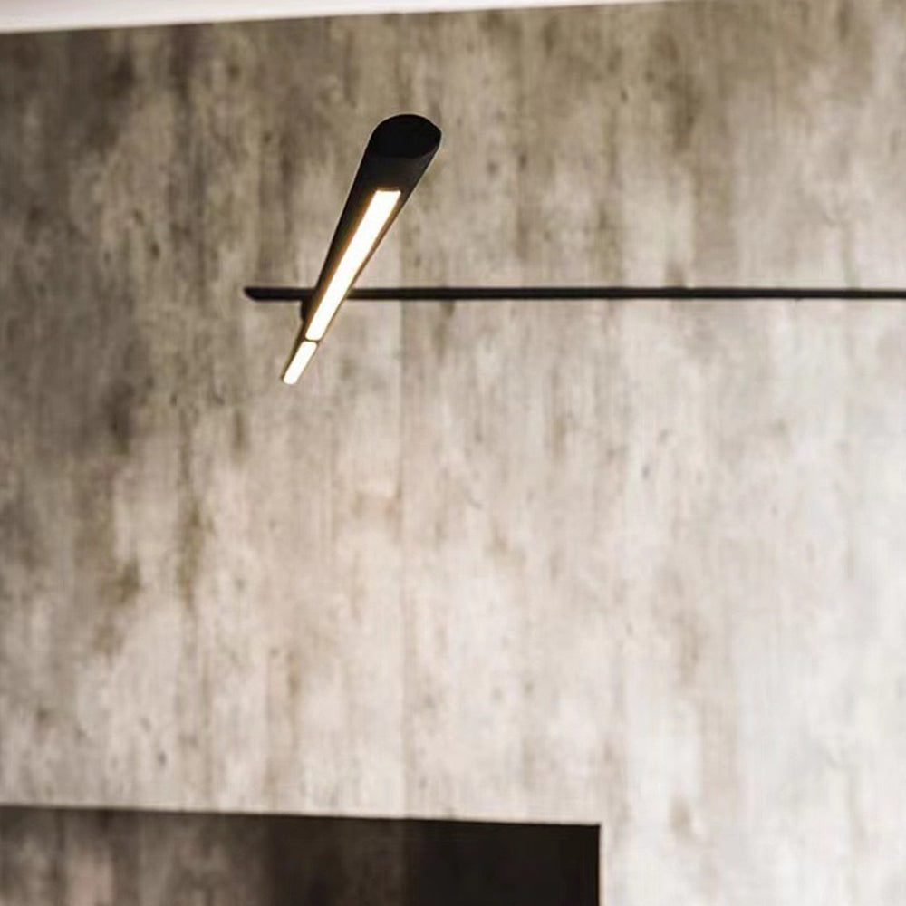 Edge Minimalist Long Linear Metal Floor Lamp, Black - Lumpaz