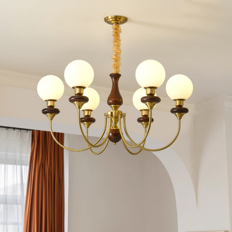 Silva Modern Luxury Decorative LED Chandelier Gold Metal Living Room - Lumpaz