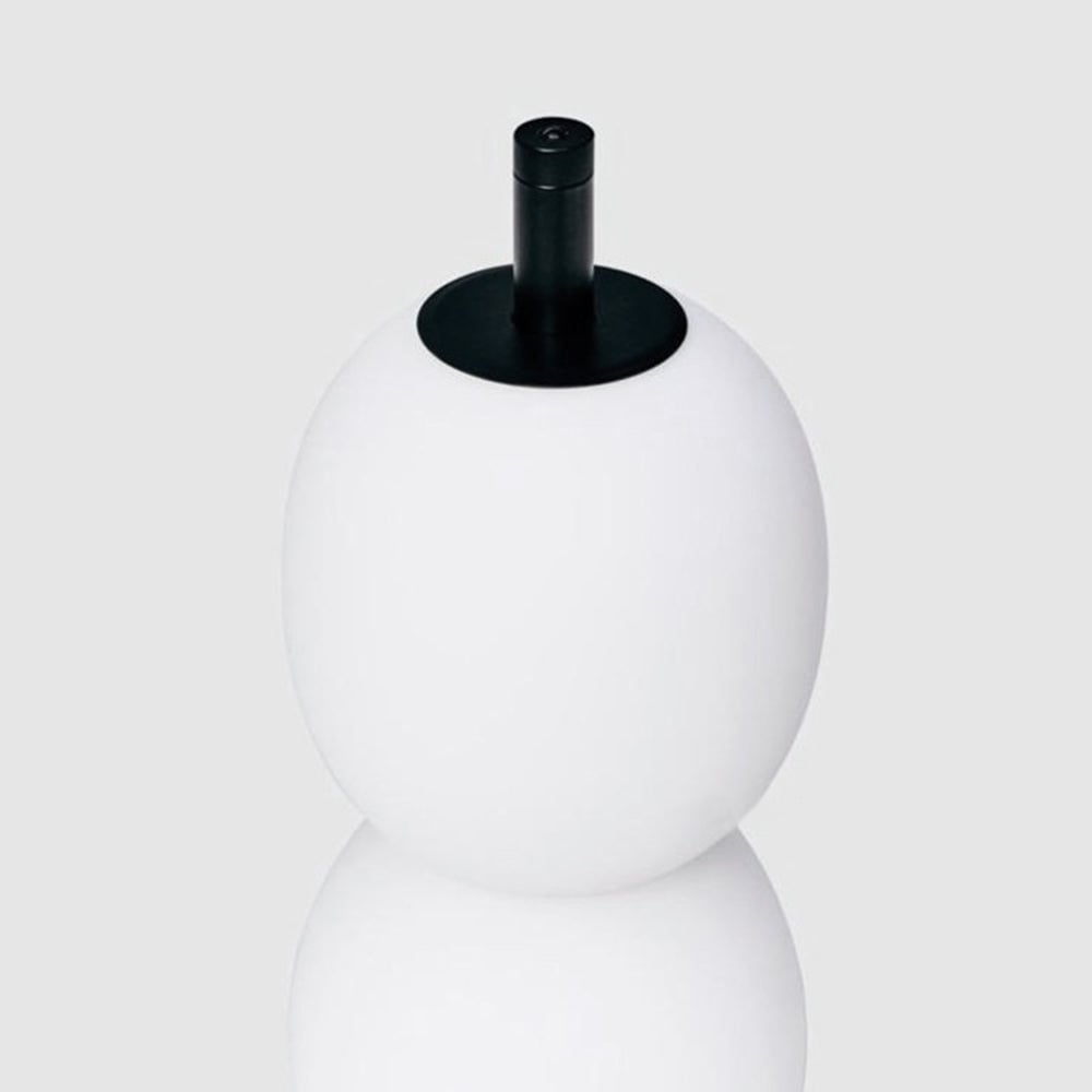 Valentina Modern Lantern Glass Floor Lamp, White, Living Room - Lumpaz