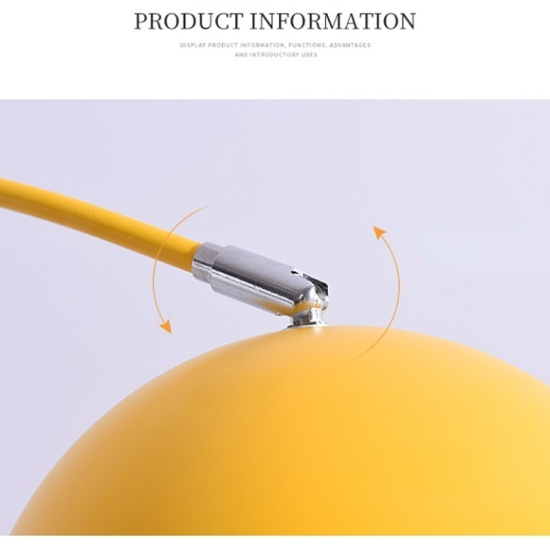 Macaron Modern Fishing 1 Light Arc Floor Lamp Metal - Lumpaz