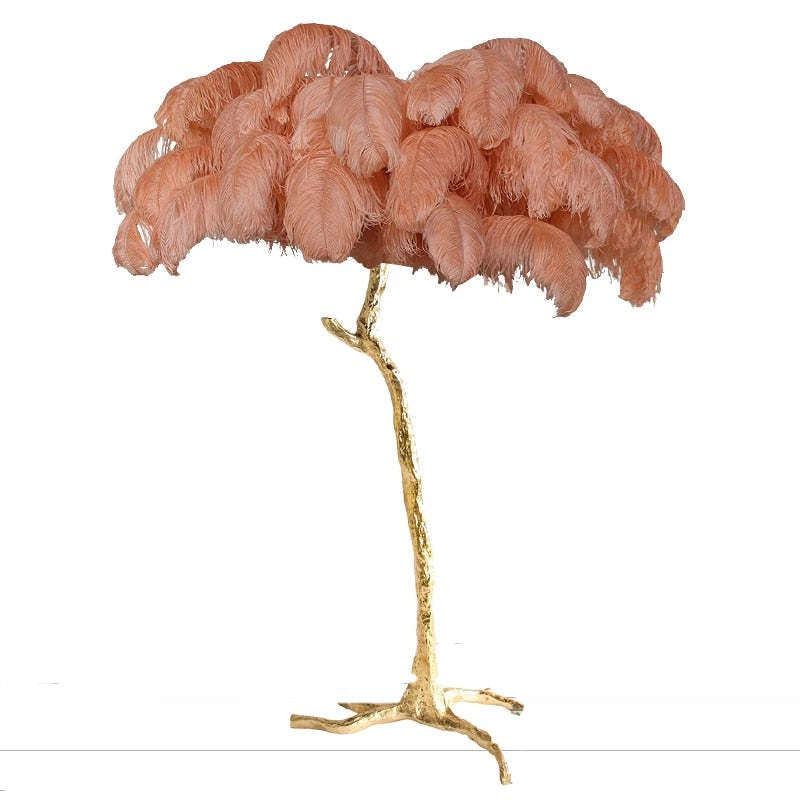 O'Moore Nordic Luxury Unique Ostrich Feather Floor Lamp/Table Lamp - Lumpaz