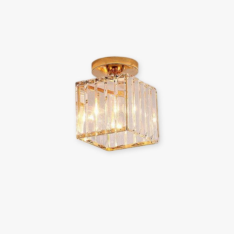 Herbert Modern Metal/Crystal Flush Mount Ceiling Light, 3 Colors - Lumpaz