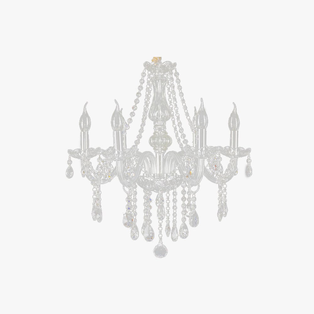 Silva Luxury Candlestick Crystal Chandelier, Clear - Lumpaz
