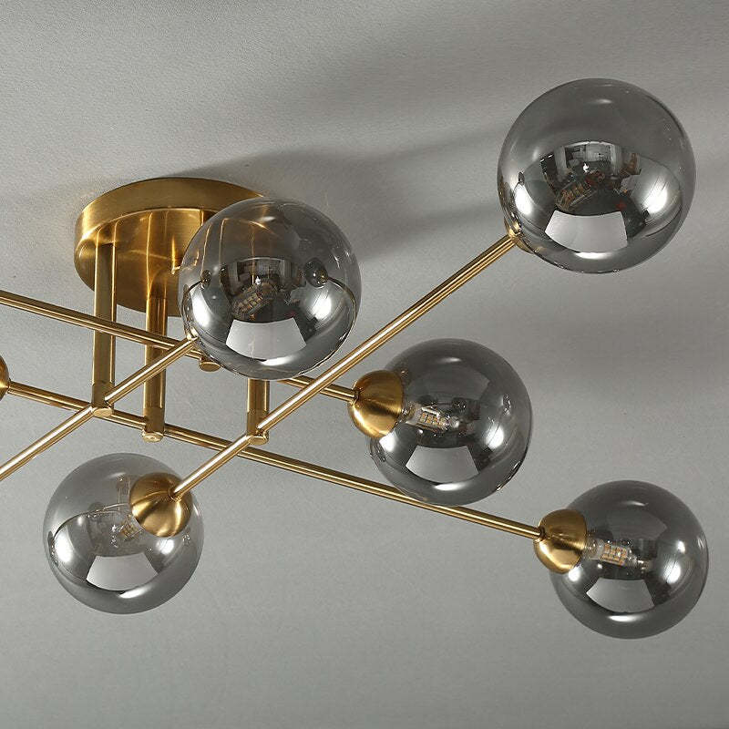 Valentina Industrial Glass Globe Chandelier LED, 6 Style - Lumpaz