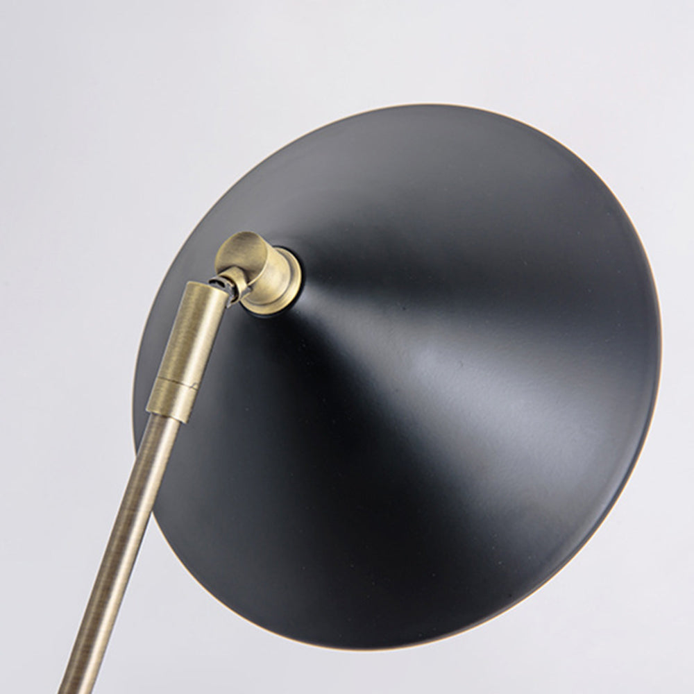 Carins Vintage Metal Tall Standing Floor Lamp, Black/Brass - Lumpaz