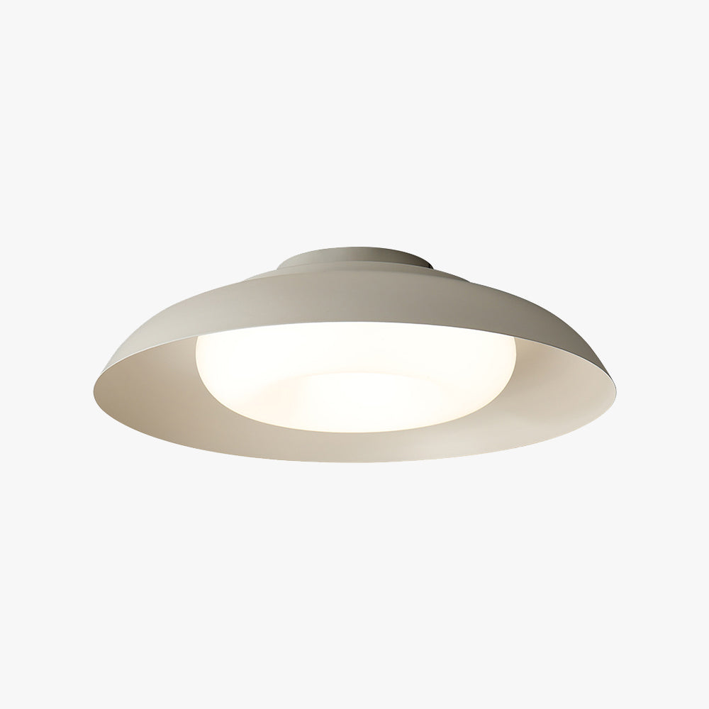 Carins Nordic Bowl Acrylic Flush Mount Ceiling Light, White - Lumpaz