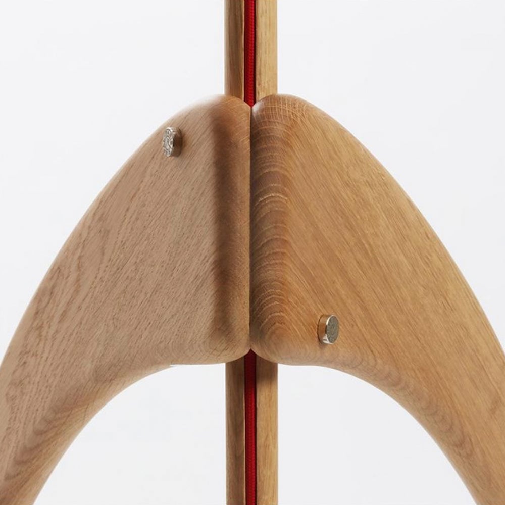 Renée Floor Lamp, Artificial Paper & Wood - Lumpaz