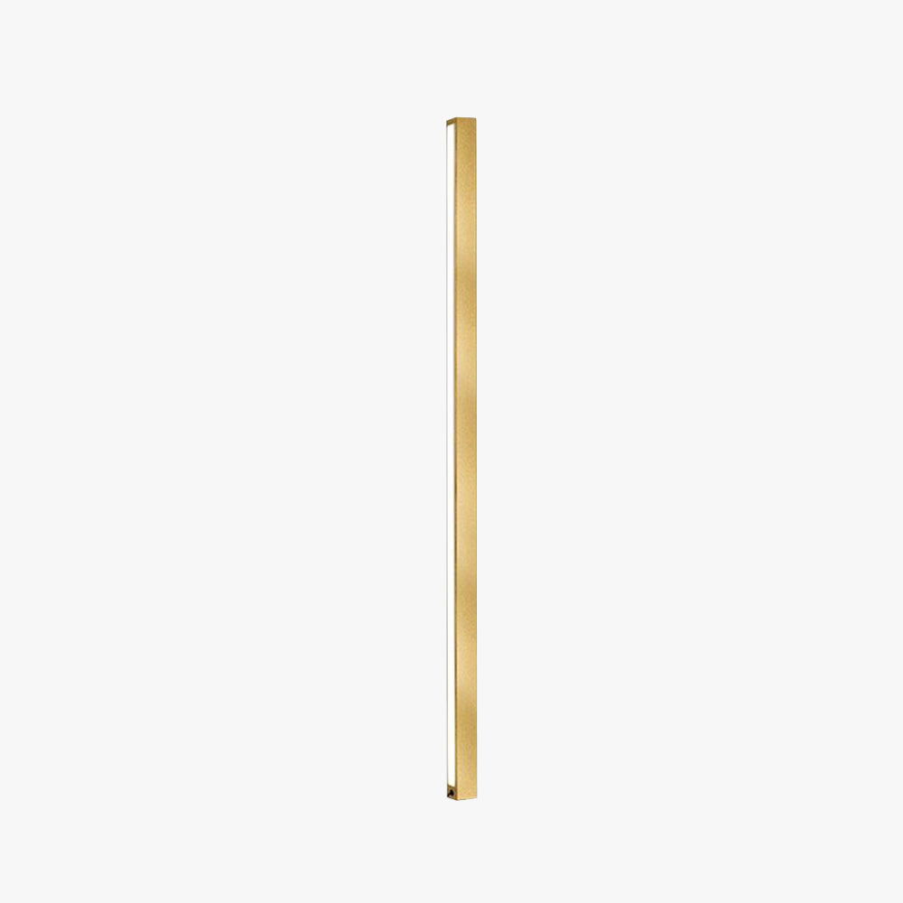 Edge Minimalist Linear Metal Floor Lamp, Black/Gold, Living Room - Lumpaz