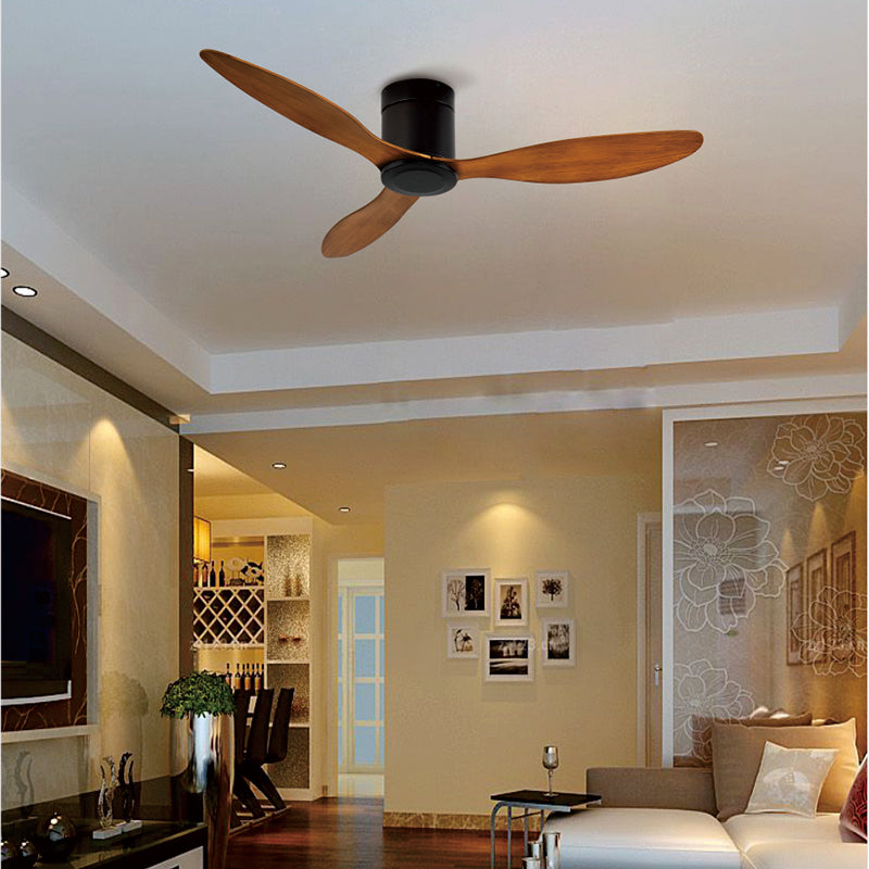 Walters Minimalist 3-Blade DC Ceiling Fan, White & Black, 51'' - Lumpaz