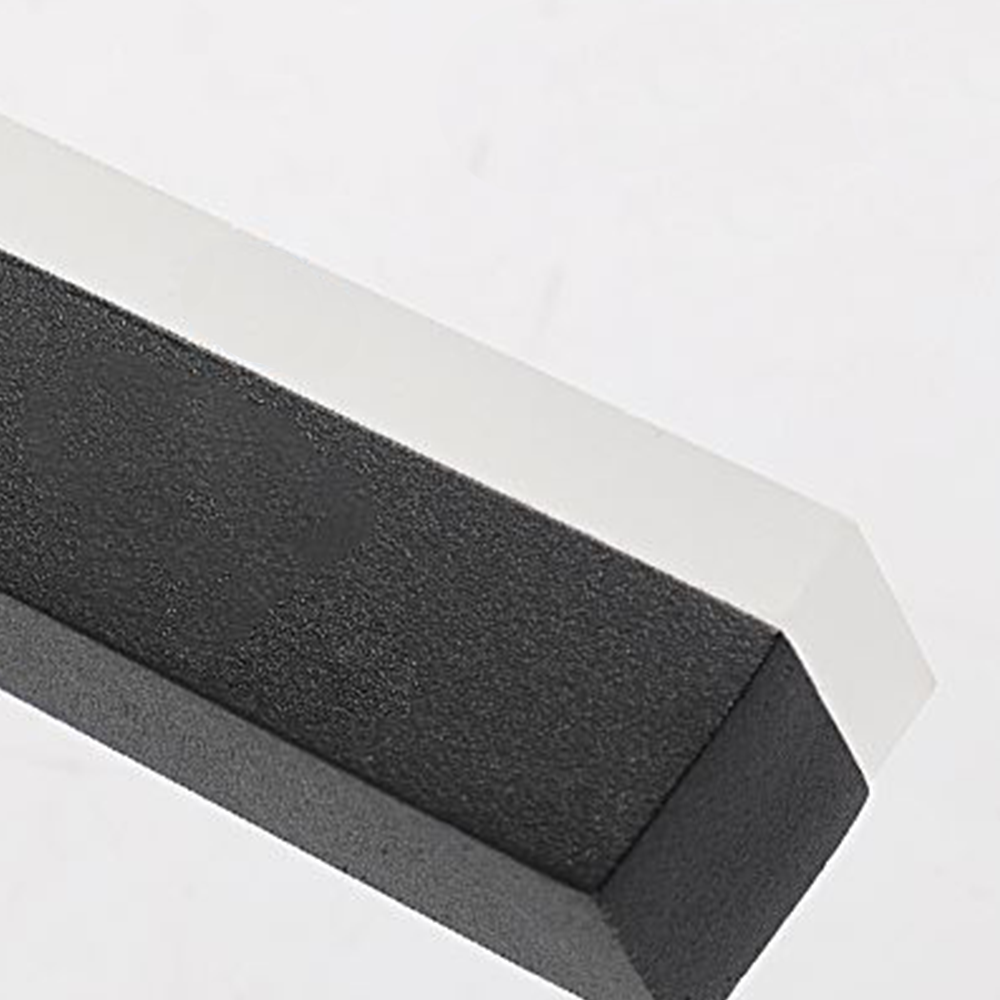 Edge Modern Linear Acrylic Mirror Front Wall Lamp, Black/White - Lumpaz