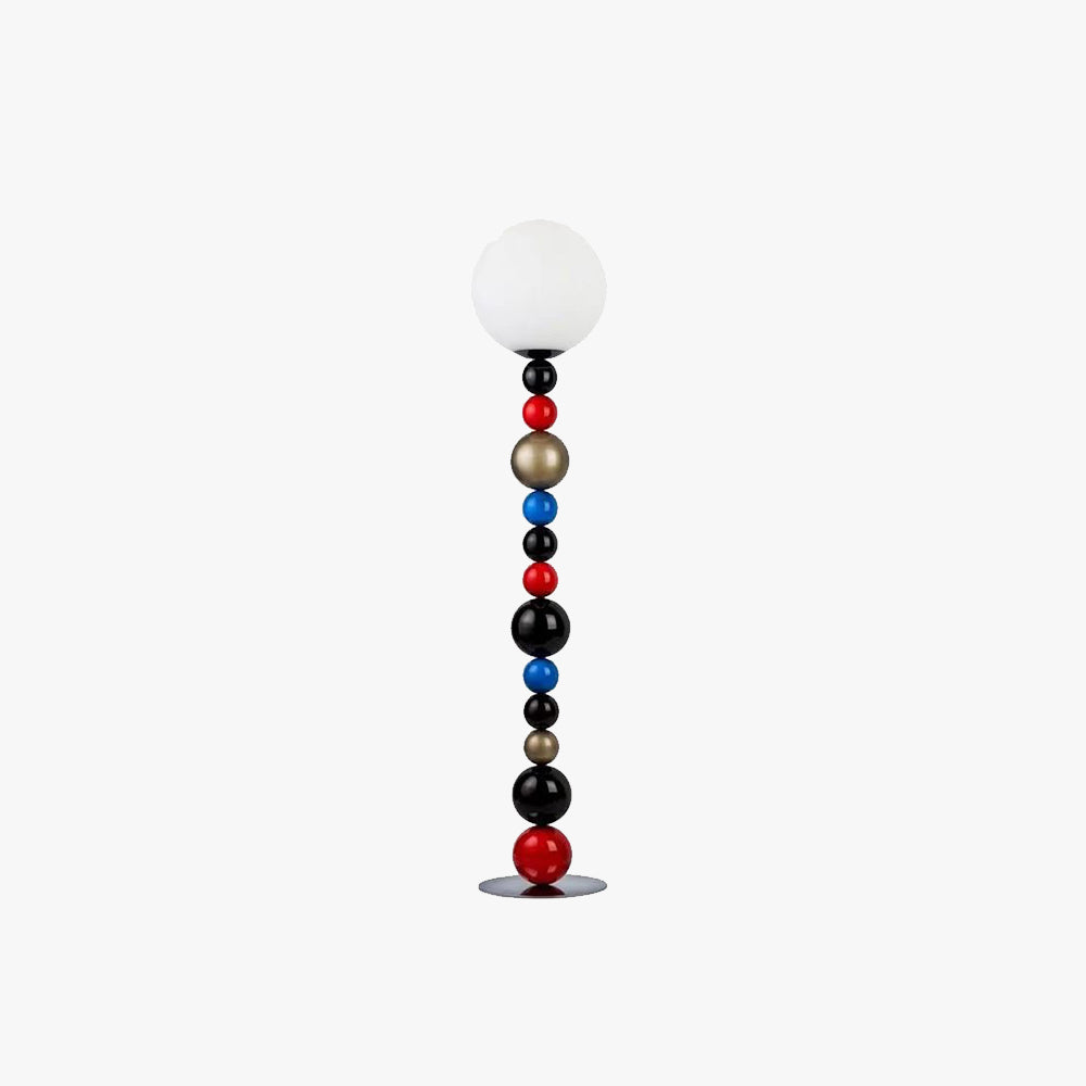 Morandi  Modern Ball Metal Colorful  Floor Lamp, Red/Green - Lumpaz