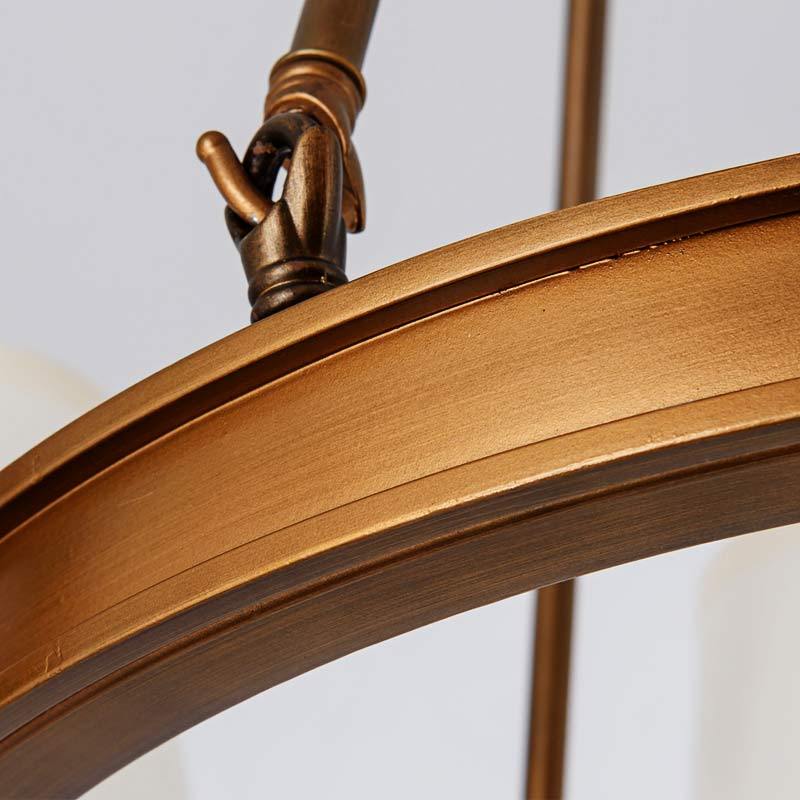 Alessio Vintage Ring Metal/Fabric Chandelier, Black/Copper - Lumpaz